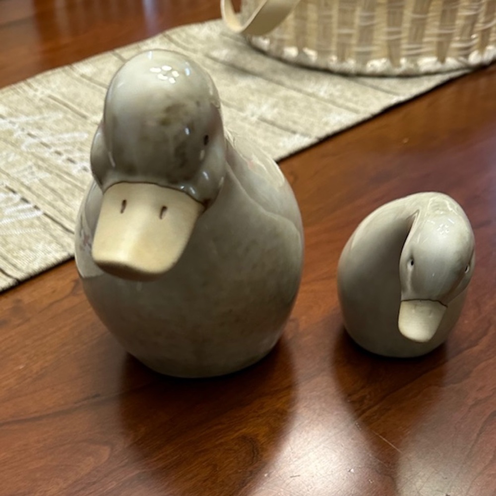 Ceramic Ducks - 1 Large 1 Small